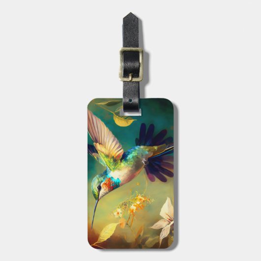 ZEPHYR mooi kolibrie bagagelabel (Voorkant verticaal)