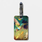 ZEPHYR mooi kolibrie bagagelabel (Achterkant verticaal)