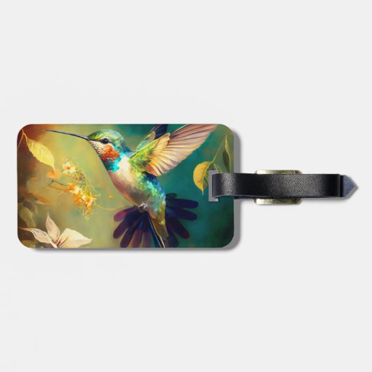 ZEPHYR mooi kolibrie bagagelabel (Achterkant horizontaal)