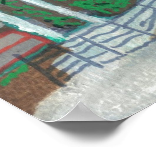 Zephyr Roller Onderzetter bij de strand Poster (Hoek)