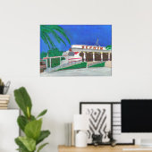 Zephyr Roller Onderzetter bij de strand Poster (Thuiskantoor)