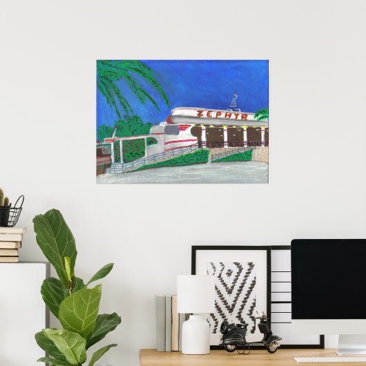 Zephyr Roller Onderzetter bij de strand Poster (Thuiskantoor)