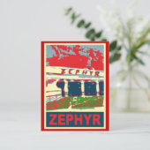 Zephyr Rollerkuster Pontchartrain Beach Briefkaart (Staand voorkant)