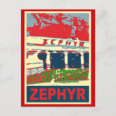 Zephyr Rollerkuster Pontchartrain Beach Briefkaart (Voorkant)