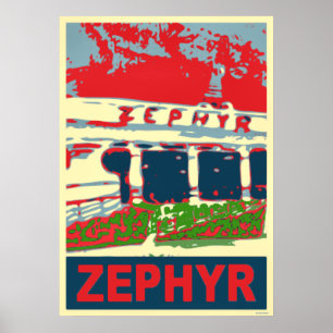 Zephyr Rollerkuster Pontchartrain Beach Poster
