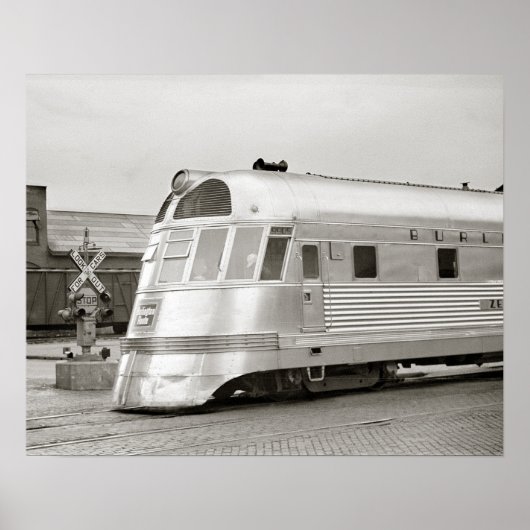 Zephyr Streamlining Train, 1939. foto Poster (Voorkant)