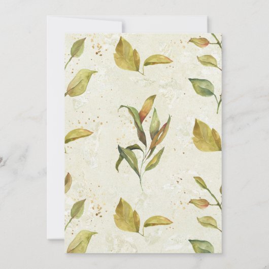 Zephyr tropische florale baby shower Uitnodiging (Achterkant)