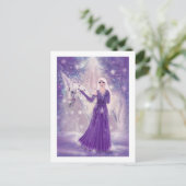 Zephyr unicorn en sprookkunst van Renee Lavoie Briefkaart (Staand voorkant)