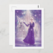 Zephyr unicorn en sprookkunst van Renee Lavoie Briefkaart (Voorkant / Achterkant)