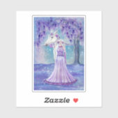 Zephyr unicorn en sprookkunst van Renee Lavoie Sticker (Vel)