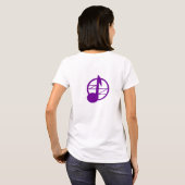Zephyr violet tekst en logo shirt (Achterkant volledig)
