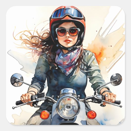 “Zephyra” “Vento Dolce” – Zachte Wind Vierkante Sticker (Voorkant)