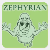 Zephyrian SLIME Vierkante Sticker (Voorkant)