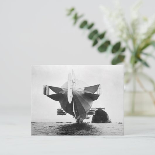 Zeppelin Airship, 1908 Briefkaart (Staand voorkant)