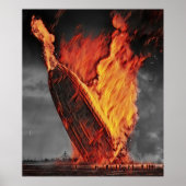 Zeppelin Airship Hindenburg Disaster Colorized Poster (Voorkant)