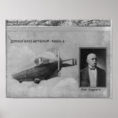 Zeppelin Airship Model 4 & Graf (graaf) Zeppelin Poster (Voorkant)