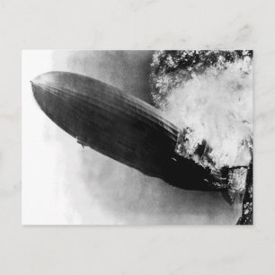 Zeppelin Burning Briefkaart