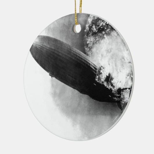 Zeppelin Burning Keramisch Ornament (Links)