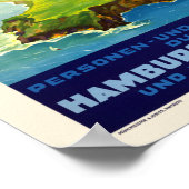 Zeppelin-Fahrten Duitsland Vintage Poster 1935 (Hoek)