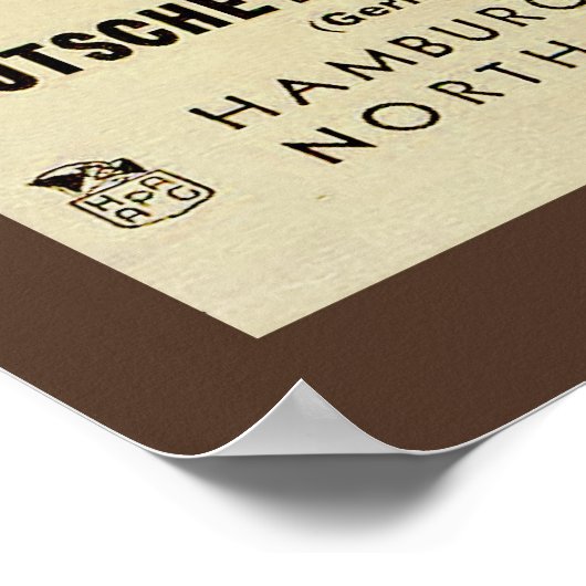 Zeppelin Hindenburg Vintage Poster (Hoek)