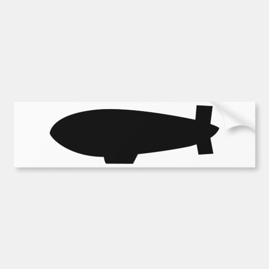 zeppelin-luchtschippictogram bumpersticker (Voorkant)