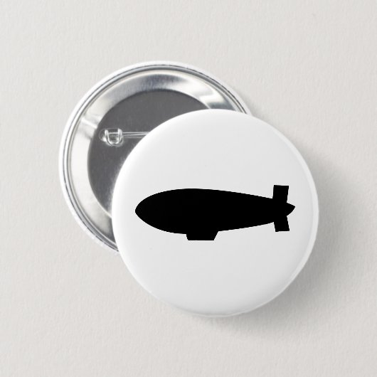 zeppelin-luchtschippictogram ronde button 5,7 cm (Voorkant /achterkant)