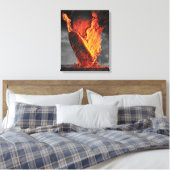 Zeppelin-luchtship Hindenburg-ramp in kleur Canvas Afdruk (Insitu (Slaapkamer))
