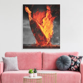 Zeppelin Luchtship Hindenburg Ramp Kleurrijk  Canvas Afdruk (Insitu (Woonkamer))