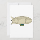 Zeppelin Luchtship Retro Sci-Fi Dirigent Kaart (Voorkant)
