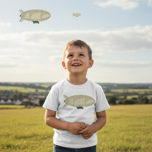 Zeppelin Luchtship Retro Sci-Fi Dirigiblen T-shirt