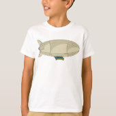 Zeppelin Luchtship Retro Sci-Fi Dirigiblen T-shirt (Voorkant)
