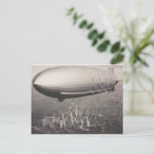 Zeppelin over New York City Briefkaart (Staand voorkant)