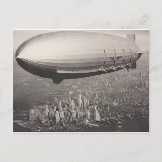 Zeppelin over New York City Briefkaart (Voorkant)