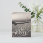Zeppelin over New York City Briefkaart (Staand voorkant)