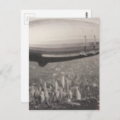 Zeppelin over New York City Briefkaart (Voorkant / Achterkant)