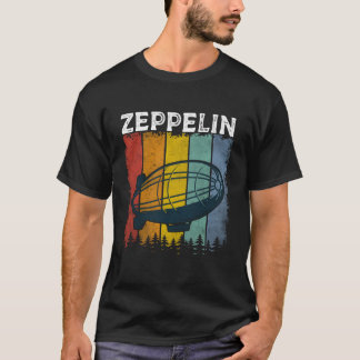 Zeppelin Retro 70s 80s Klassiek Luchtvaartuig Mann T-shirt