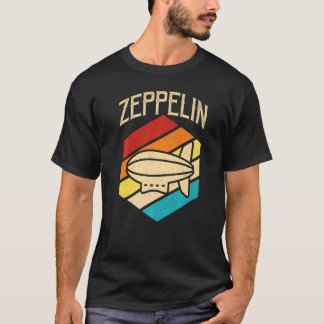 Zeppelin Retro Vintage Zonsondergang 70s 80s Gedis T-shirt