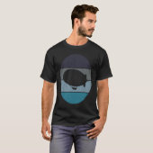 Zeppelin Retro Vintage Zonsondergang Dirigible Luc T-shirt (Voorkant volledig)