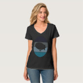 Zeppelin Retro Vintage Zonsondergang Dirigible Luc T-shirt (Voorkant volledig)