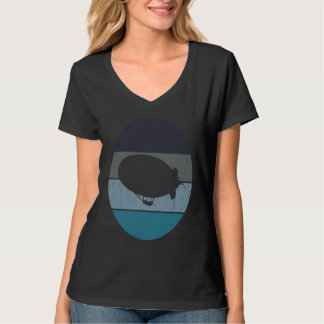 Zeppelin Retro Vintage Zonsondergang Dirigible Luc T-shirt