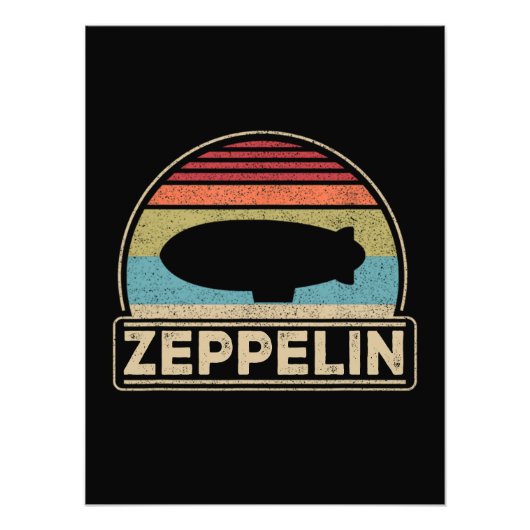 Zeppelin Retro Zeppelin Shirt Foto Afdruk (Voorkant)