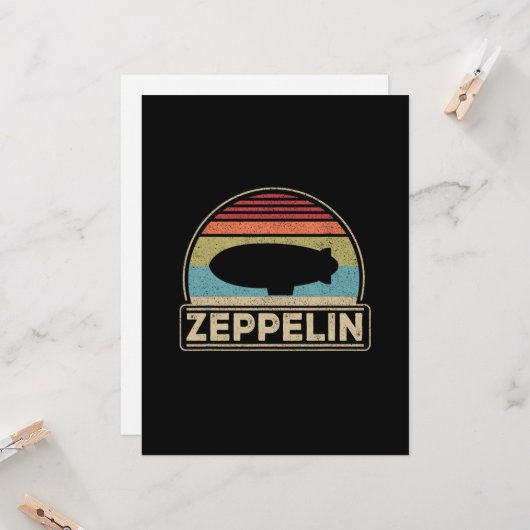 Zeppelin Retro Zeppelin Shirt Kaart (Voorkant / Achterkant in situ)