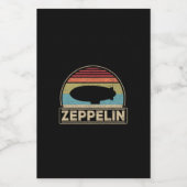 Zeppelin Retro Zeppelin Shirt Voedselcontainer Etiket (Enkel label)