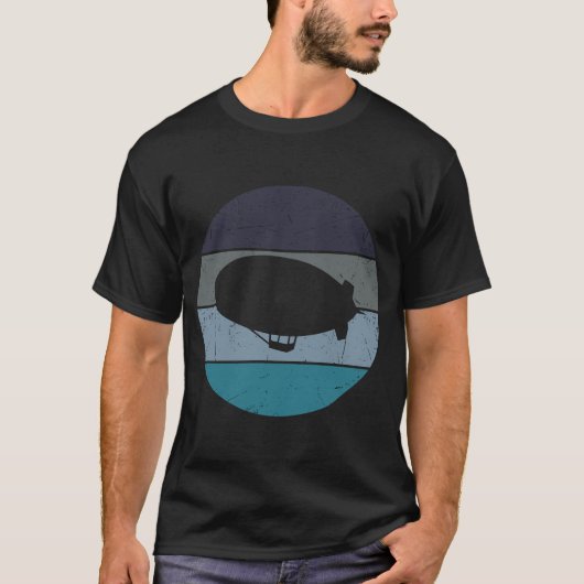 Zeppelin Retro  - Zonneklasseerbaar luchtschip T-shirt (Voorkant)