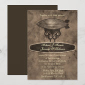 Zeppelin Steampunk Weddenschap Kaart (Voorkant / Achterkant)