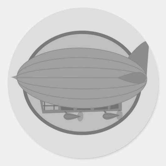 Zeppelin-Sticker Ronde Sticker (Voorkant)