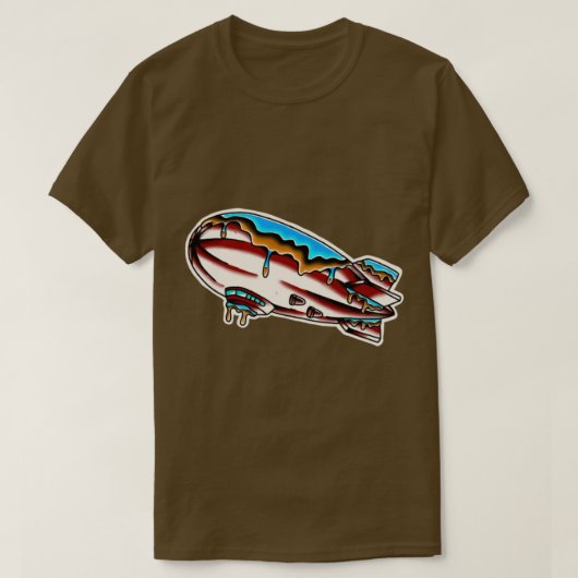 zeppelin traditioneel tattoo t-shirt (Design voorkant)