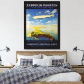 Zeppelin Trips ~ Over Zee en Land - L Canvas Afdruk (Insitu (Slaapkamer))