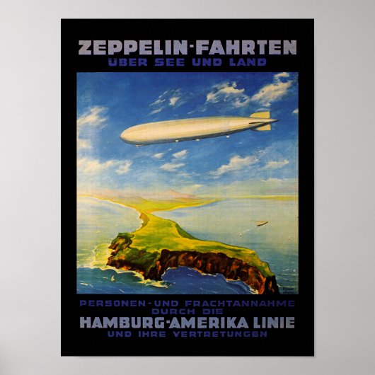 Zeppelin Trips ~ Over Zee en Land Poster (Voorkant)