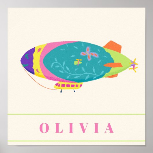 'Zeppelin' uit The 'Dream To Fly' Set van 3 Poster (Voorkant)